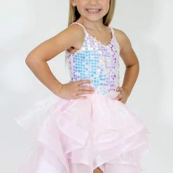 Marc Defang 5002 High Low Sequin Girls Pageant Romper Layered Detachable Overskirt 25 Marc Defang 5002 High Low Sequin Girls Pageant Romper Layered Detachable Overskirt