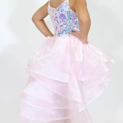 Marc Defang 5002 High Low Sequin Girls Pageant Romper Layered Detachable Overskirt 29 Marc Defang 5002 High Low Sequin Girls Pageant Romper Layered Detachable Overskirt