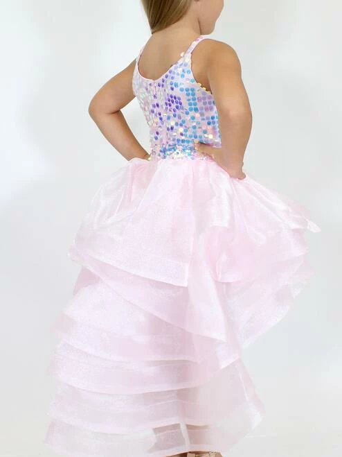 Marc Defang 5002 High Low Sequin Girls Pageant Romper Layered Detachable Overskirt 13 Marc Defang 5002 High Low Sequin Girls Pageant Romper Layered Detachable Overskirt