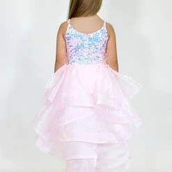 Marc Defang 5002 High Low Sequin Girls Pageant Romper Layered Detachable Overskirt 34 Marc Defang 5002 High Low Sequin Girls Pageant Romper Layered Detachable Overskirt