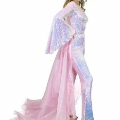 In Stock Marc Defang 8004 Size 6 Sequin Bell Sleeve Pageant Jumpsuit Overskirt Fun Fashion Jumpsuits & Rompers
