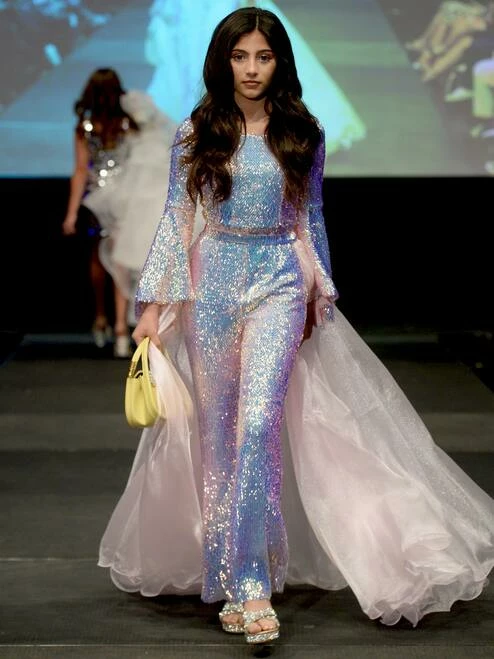 In Stock Jumpsuits & Rompers Marc Defang K8004 Size 14 Kids Sequin Bell Sleeve Jumpsuit Overskirt Pageant Fun Fashion 15 In Stock Jumpsuits & Rompers Marc Defang K8004 Size 14 Kids Sequin Bell Sleeve Jumpsuit Overskirt Pageant Fun Fashion