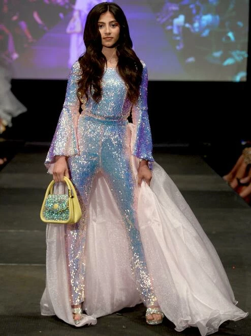 In Stock Jumpsuits & Rompers Marc Defang K8004 Size 14 Kids Sequin Bell Sleeve Jumpsuit Overskirt Pageant Fun Fashion 3 In Stock Jumpsuits & Rompers Marc Defang K8004 Size 14 Kids Sequin Bell Sleeve Jumpsuit Overskirt Pageant Fun Fashion