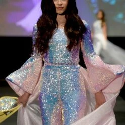 In Stock Jumpsuits & Rompers Marc Defang K8004 Size 14 Kids Sequin Bell Sleeve Jumpsuit Overskirt Pageant Fun Fashion 26 In Stock Jumpsuits & Rompers Marc Defang K8004 Size 14 Kids Sequin Bell Sleeve Jumpsuit Overskirt Pageant Fun Fashion