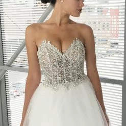 Johnathan Kayne Bridal B200 Sheer Crystal A Line Ballgown Wedding Dress Bridal Gown Tulle Ballgown Dresses