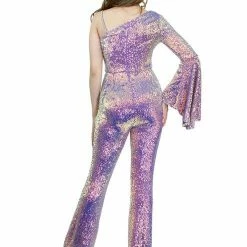 In Stock Marc Defang 8004 Size 6 Sequin Bell Sleeve Pageant Jumpsuit Overskirt Fun Fashion Jumpsuits & Rompers