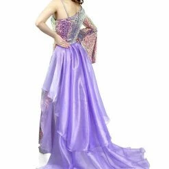 In Stock Marc Defang 8004 Size 6 Sequin Bell Sleeve Pageant Jumpsuit Overskirt Fun Fashion Jumpsuits & Rompers