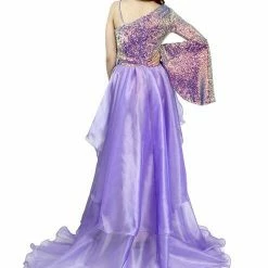 In Stock Marc Defang 8004 Size 6 Sequin Bell Sleeve Pageant Jumpsuit Overskirt Fun Fashion Jumpsuits & Rompers