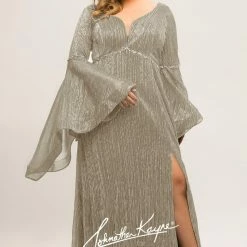 Discontinued Johnathan Kayne For Sydneys Closet JK 2007 Bell Sleeves Prom Dress Formal Gown