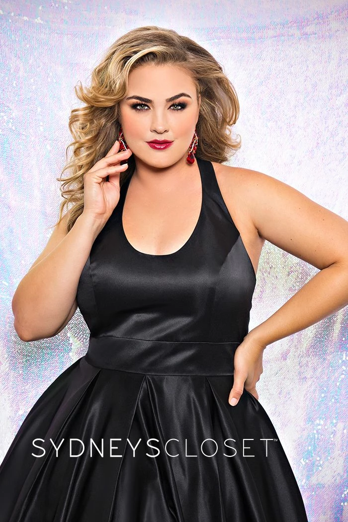 Discontinued Sydneys Closet SC 7293 Scoop Neckline Open Back A Line Prom Dress Satin Long Formal Long Sleeve Dresses 15 Discontinued Sydneys Closet SC 7293 Scoop Neckline Open Back A Line Prom Dress Satin Long Formal Long Sleeve Dresses