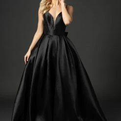 Nina Canacci B1900 Satin A Line Wedding Dress With Bow In Back V Neckline Bridal Gown Backless Dresses 15 Nina Canacci B1900 Satin A Line Wedding Dress With Bow In Back V Neckline Bridal Gown Backless Dresses