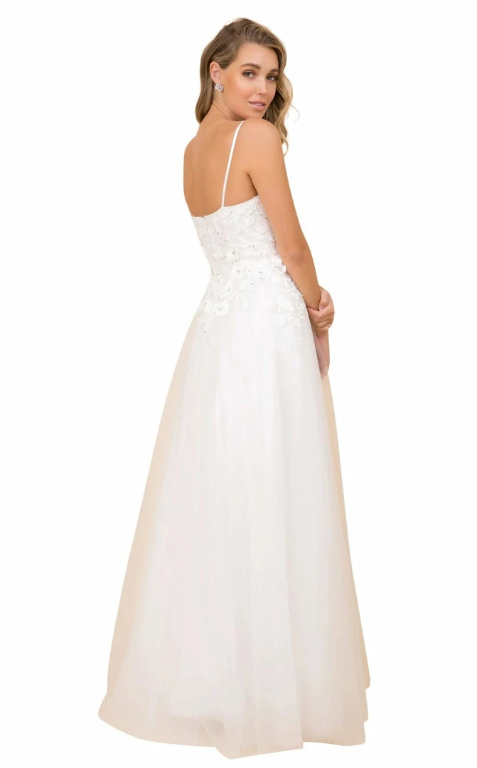 In Stock Nox Anabel R346 Size 4, 10 A Line 3D Floral Lace Wedding Dress V Neck Bridal Gown 11 In Stock Nox Anabel R346 Size 4, 10 A Line 3D Floral Lace Wedding Dress V Neck Bridal Gown