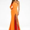 Ashleylauren Ashley Lauren 11117 One Shoulder Corset Prom Dress With Slit