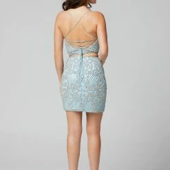 In Stock Primavera Couture 3321 Cocktail Dress Two Piece Beaded Homecoming Dress Fitted Size 2