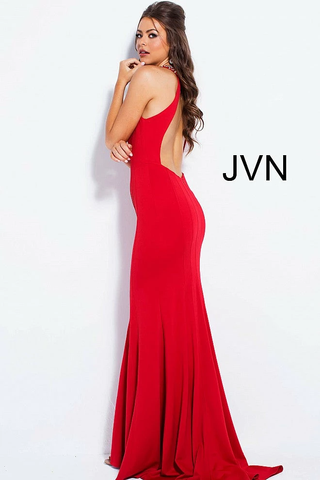 In Stock Mermaid Dresses Jovani JVN53349 Size 2 Red Long Fitted Pageant Dress Prom Gown V Neck Backless Mermaid 5 In Stock Mermaid Dresses Jovani JVN53349 Size 2 Red Long Fitted Pageant Dress Prom Gown V Neck Backless Mermaid