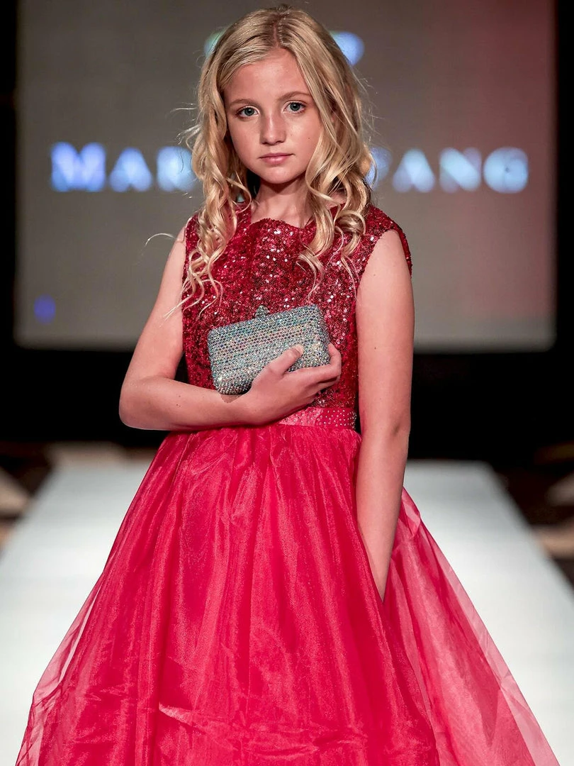 Marc Defang 5009 Long A Line Sequin Girls Ball Gown Pageant Dress Chiffon Kids Ballgown Dresses 17 Marc Defang 5009 Long A Line Sequin Girls Ball Gown Pageant Dress Chiffon Kids Ballgown Dresses