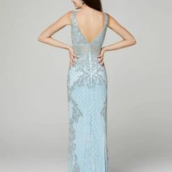In Stock Primavera Couture 3425 Size 6 Powder Blue Beaded Prom Dress Evening Gown Pageant