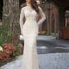 Discontinued Long Sleeve Dresses Primavera Couture 3181 Long Beaded Long Sleeve Evening Gown Sequin