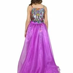 Marc Defang 5010 Short Girls Sequin Romper Fun Fashion Overskirt Pageant Kids