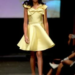 Marc Defang K6013 Short A Line Girls Pageant Cocktail Dress Interview Bow