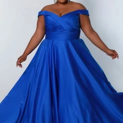Sydney's Closet SC7321 Plus Sized Prom Dress Off The Shoulder A Line SC 7321 15 Sydney's Closet SC7321 Plus Sized Prom Dress Off The Shoulder A Line SC 7321