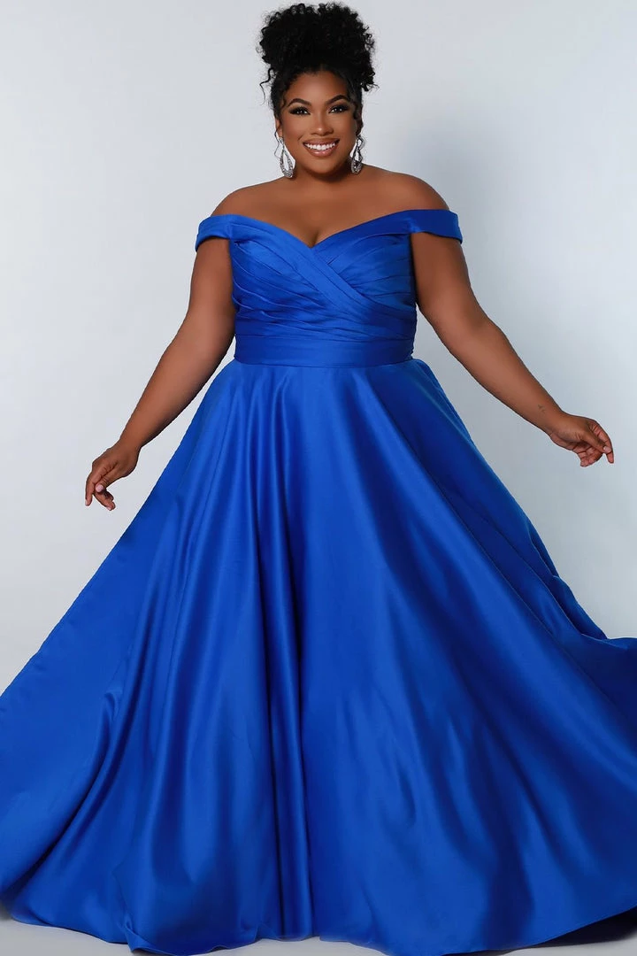 Sydney's Closet SC7321 Plus Sized Prom Dress Off The Shoulder A Line SC 7321 8 Sydney's Closet SC7321 Plus Sized Prom Dress Off The Shoulder A Line SC 7321