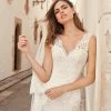 White One Bridal SAEKO Pronovias Wedding Dress Lace Mermaid Corset Gown
