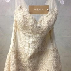 In Stock San Patrick La Sposa BAGDAD Size 12 Champagne Boho Wedding Dress Vintage Gown