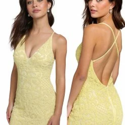Backless Dresses Primavera Couture 3138 Beaded Sequins Homecoming Dress Cocktail Dress Backless