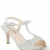 Formal Shoes Your Party Shoes Avery Open Toe Silver Short Heel Crystal Embellished Prom Pageant