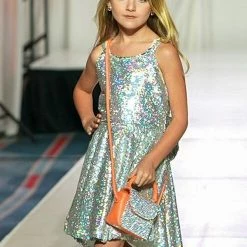 In Stock Marc Defang 5013 Size 8 Short Sequin Fun Fashion Girls Pageant Dress Interview