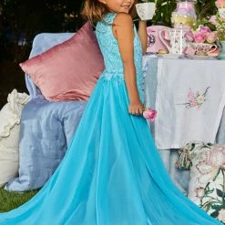 Ashley Lauren Kids Ashley Lauren 8055 Kids Lace Applique Romper With Detachable Overskirt Pageant Wear Jumpsuits & Rompers