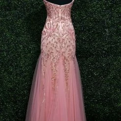 In Stock Envious Couture 0686 Size 6 Long Sequin Beaded Mermaid Formal Prom Dress Pageant Gown