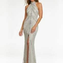 Ashleylauren Ashley Lauren 11177 Halter Beaded Gown With Center Slit And Halter Neckline 27 Ashleylauren Ashley Lauren 11177 Halter Beaded Gown With Center Slit And Halter Neckline