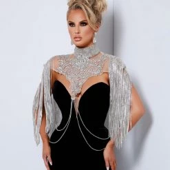 Johnathan Kayne 2468 Embellished Topper Crystal Choker To Add To Any Dress Desired