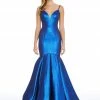 In Stock Ashley Lauren 1860 Royal Blue Size 10 Metallic Mermaid Prom Dress Pageant Gown Mermaid Dresses