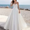 White One Bridal TANA Pronovias Wedding Dress Pleated Ballgown Lace Bodice Ballgown Dresses