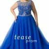 In Stock Tease Prom 1810 Royal Size 22 Prom Dress Pageant Gown Plus Sized Sheer Neckline