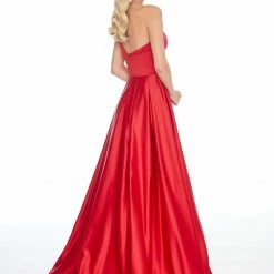 Ashleylauren Ballgown Dresses Ashley Lauren 1783 One Shoulder A Line Satin Ball Gown Prom Dress Pageant Gown
