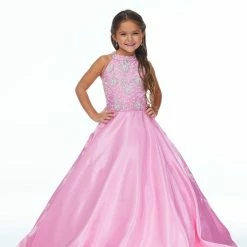 In Stock Ashley Lauren 8050 Lilac Size 8 Kids Pageant Dress Ball Gown With Pearl & Crystal Bodice Ballgown Dresses
