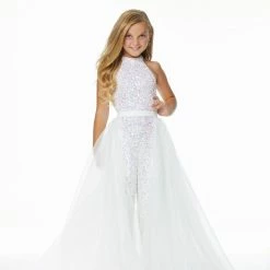 In Stock Ashley Lauren 8067 Size 4, 8 LILAC Kids Organza Overskirt With Wire Hem Fun Fashion Pageant Girls