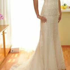 In Stock San Patrick La Sposa BAGDAD Size 12 Champagne Boho Wedding Dress Vintage Gown