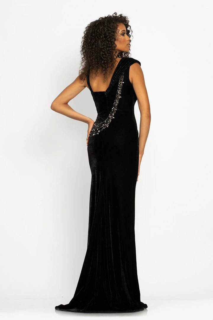 Discontinued Johnathan Kayne 2293 V Neckline Velvet Sash Design Evening Pageant Dress Prom Gown 4 Discontinued Johnathan Kayne 2293 V Neckline Velvet Sash Design Evening Pageant Dress Prom Gown