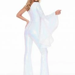 In Stock Jumpsuits & Rompers Ashley Lauren 11047 Size 10 One Long Bell Sleeve Flare Sequin Jumpsuit Pageant Wear 14 In Stock Jumpsuits & Rompers Ashley Lauren 11047 Size 10 One Long Bell Sleeve Flare Sequin Jumpsuit Pageant Wear