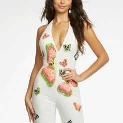 Ashleylauren Ashley Lauren 11179 Beaded Halter Butterfly Jumpsuit Backless Dresses 13 Ashleylauren Ashley Lauren 11179 Beaded Halter Butterfly Jumpsuit Backless Dresses
