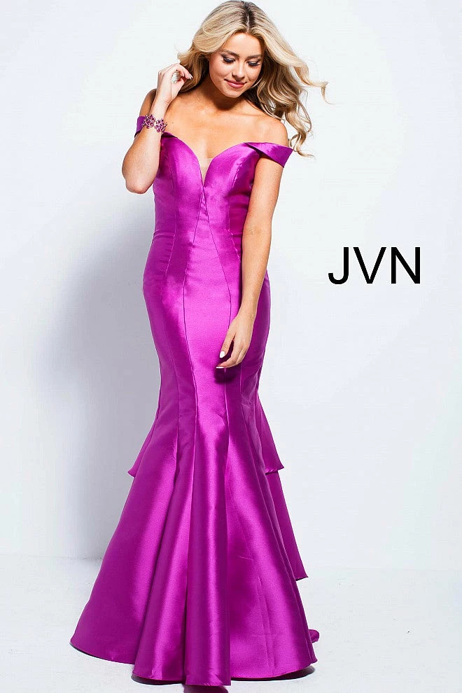 In Stock Jovani JVN 59261 Size 6 Off The Shoulder Mermaid Prom Dress Violet Pageant Gown Mermaid Dresses 6 In Stock Jovani JVN 59261 Size 6 Off The Shoulder Mermaid Prom Dress Violet Pageant Gown Mermaid Dresses