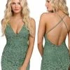 In Stock Primavera Couture 3138 Size 6 Sage Green Beaded Sequins Homecoming Dress Cocktail Dress