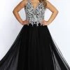 Sydney's Closet SC7291 V Neckline Lace Bodice Tulle Ball Gown Prom Dress Corset Formal SC 7291 Ballgown Dresses