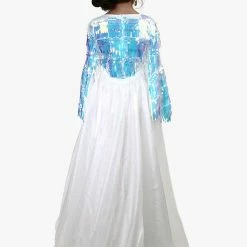 Marc Defang 5010L Long Sequin Bell Sleeve Jumpsuit Overskirt Girls Fun Fashion