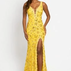 Johnathan Kayne 2181 Prom Dress Long Lace Embellished Pageant Gown Slit 19 Johnathan Kayne 2181 Prom Dress Long Lace Embellished Pageant Gown Slit